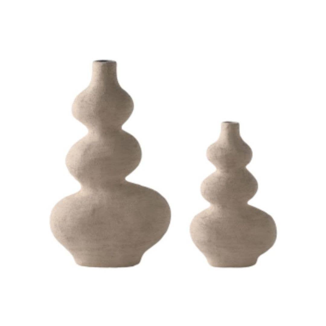 DARLIN - Wabi Vases - Sand - (S) 30 cm Tall x 19 cm Wide x 9 cm Thick