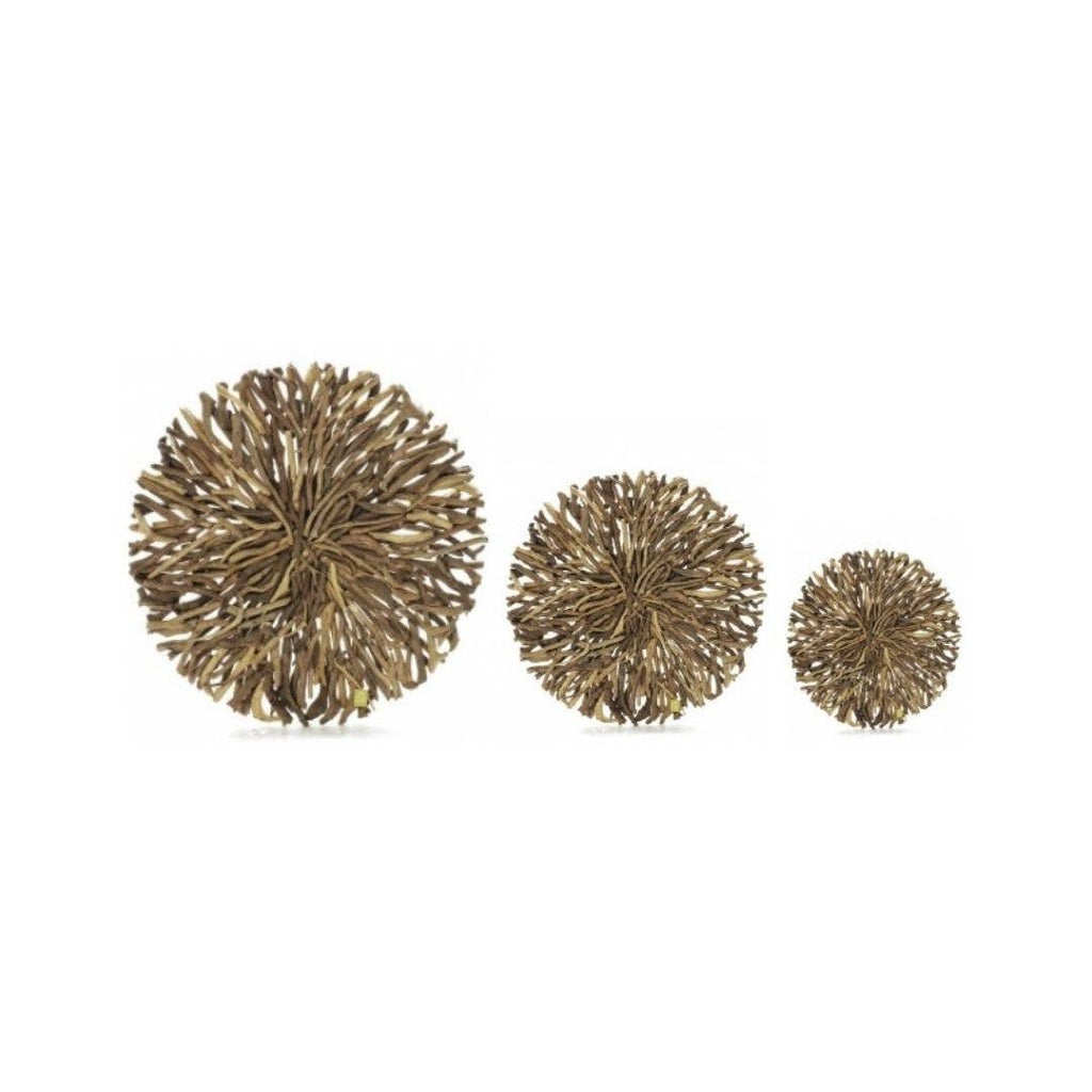 DARLIN - Driftwood Round Wall Arts - M - 80 cm Dia x 10 cm Deep