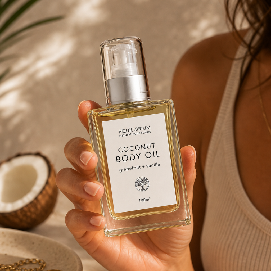 Equilibrium Natural Collections - COCONUT BODY OIL GRAPEFRUIT + VANILLA 100ML