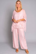 The Italian Closet - Elvera- baby pink- Silk tunic with sequin panel