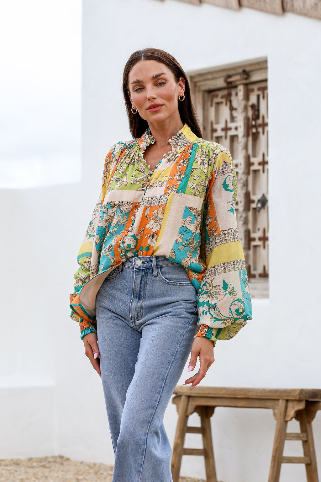 Bliss Blouse - Orange Shelly