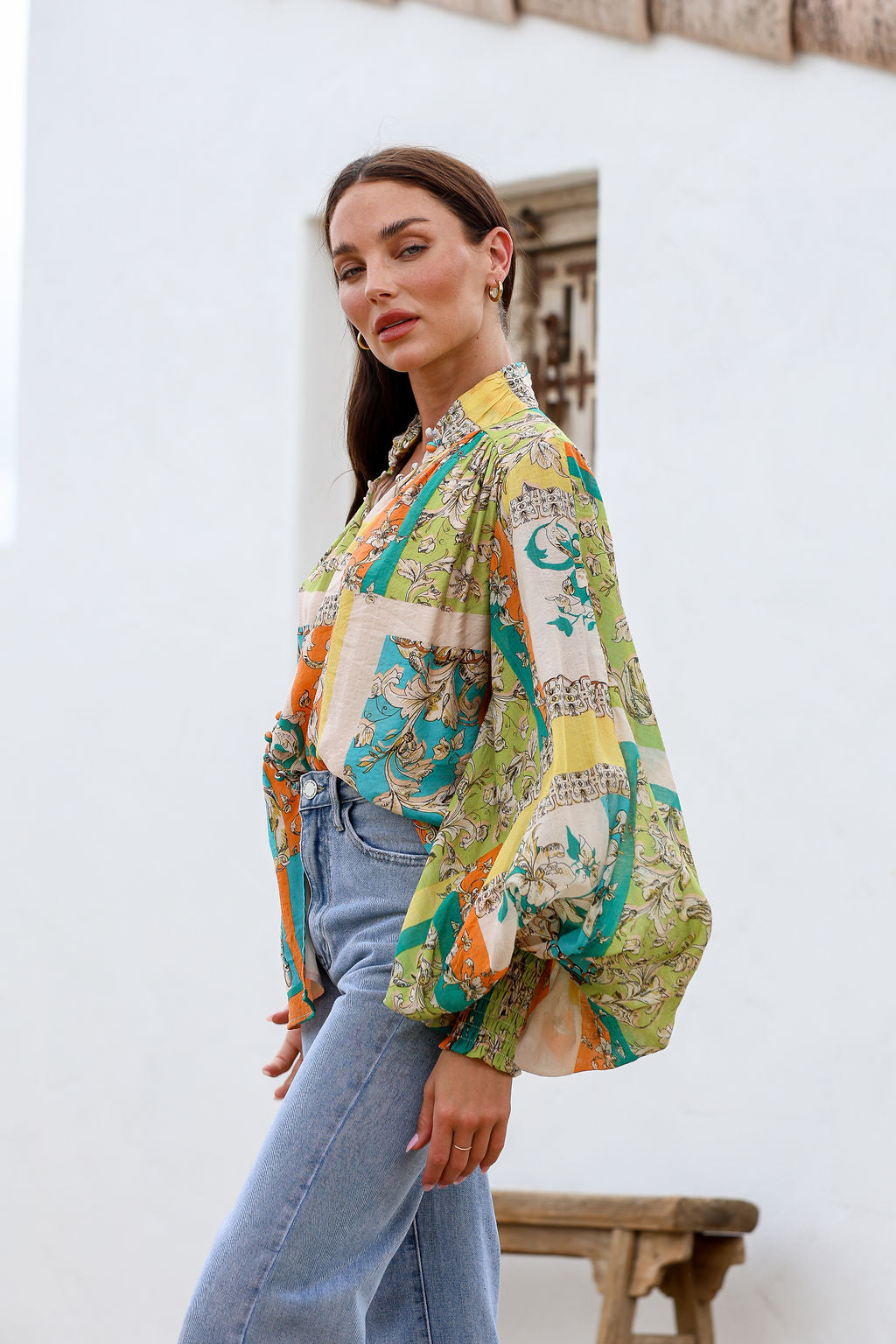 Bliss Blouse - Orange Shelly