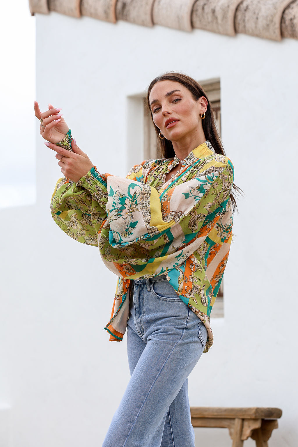 Bliss Blouse - Orange Shelly