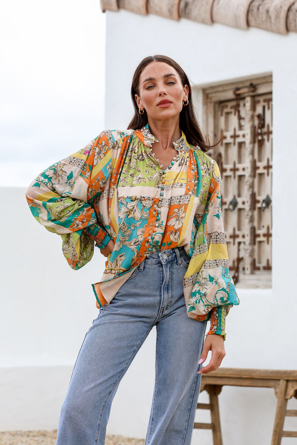 Bliss Blouse - Orange Shelly