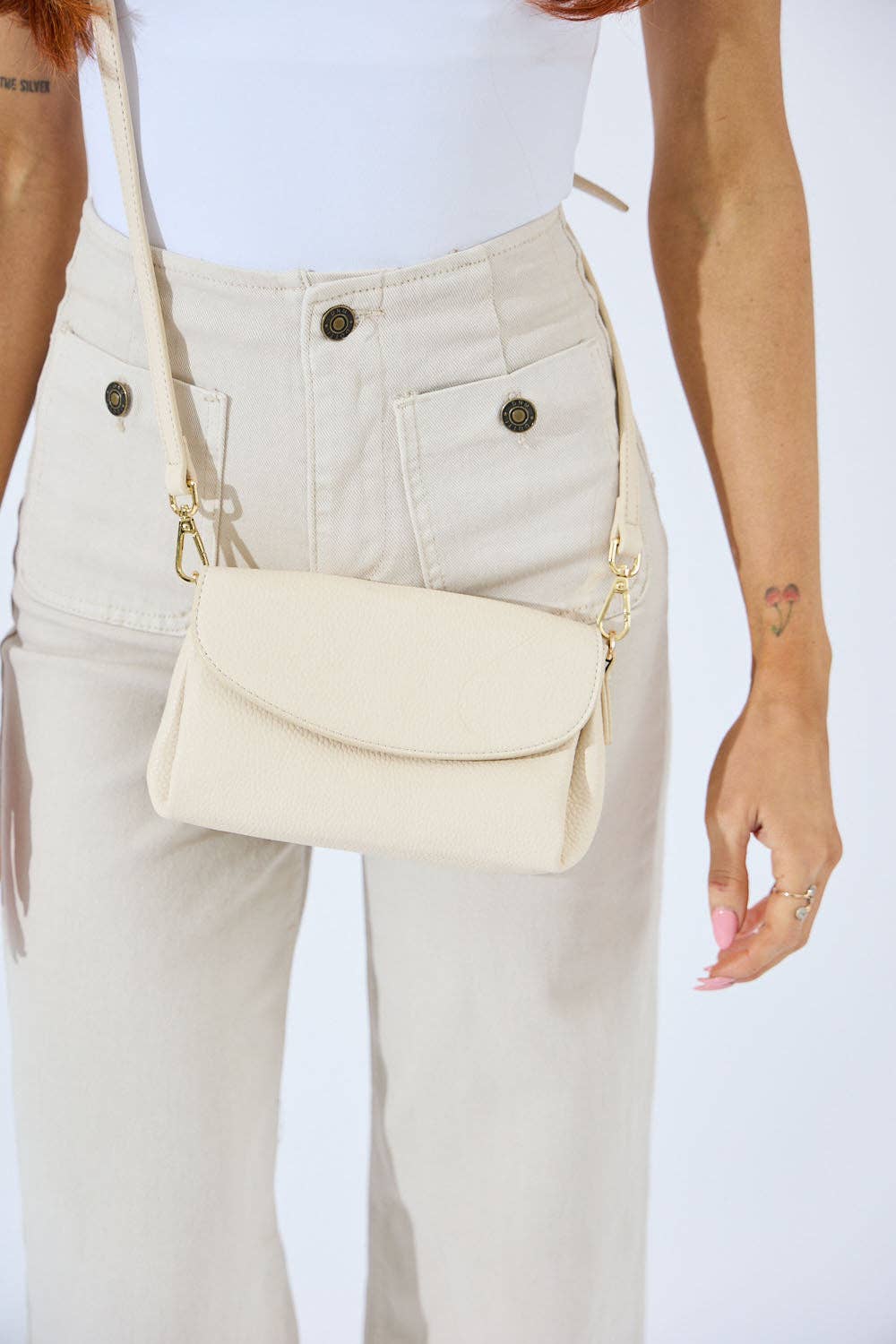 Nakoa The Label - Vegan PU Leather Malibu Crossbody - Ivory