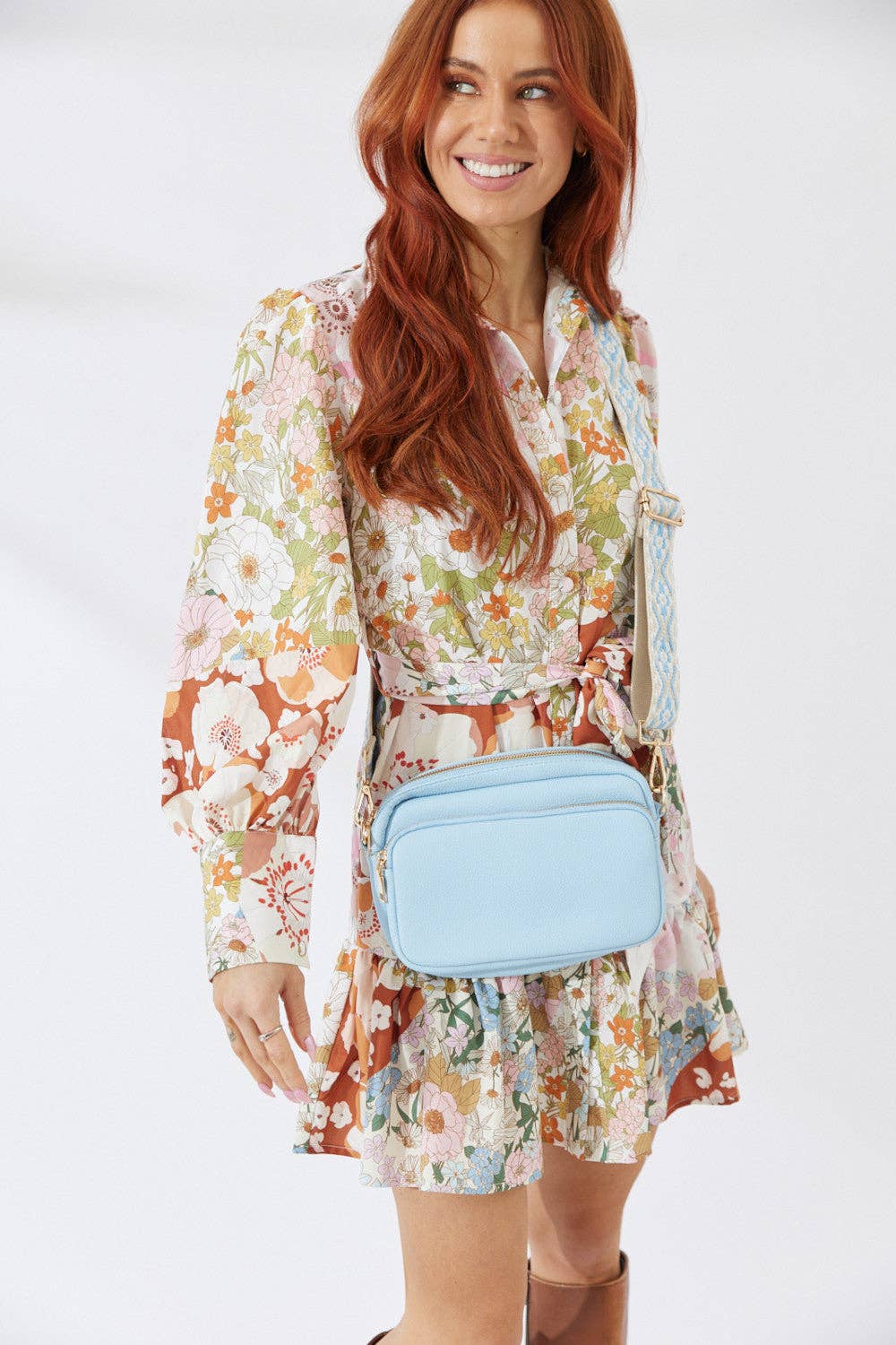 Nakoa The Label - Vegan PU Leather California Crossbody - Light Blue