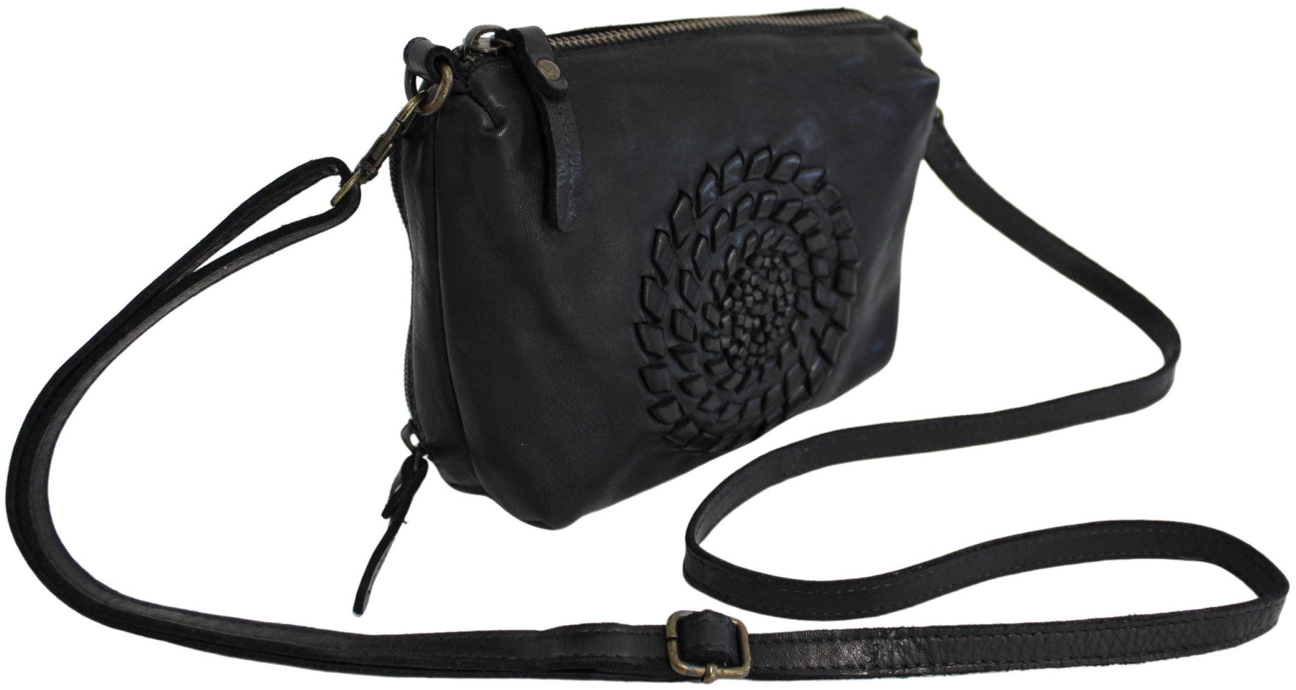 hide & chic - Quality Full Grain Leather Shoulder Bag with Adjustable Shoulder Strap. Style No:1867.