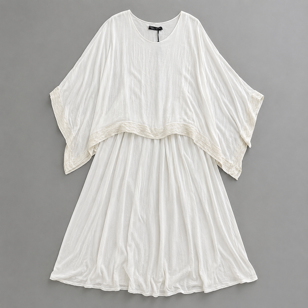 VeraMay - 6579 ITALIAN SILK DRESS BEIGE - S/M