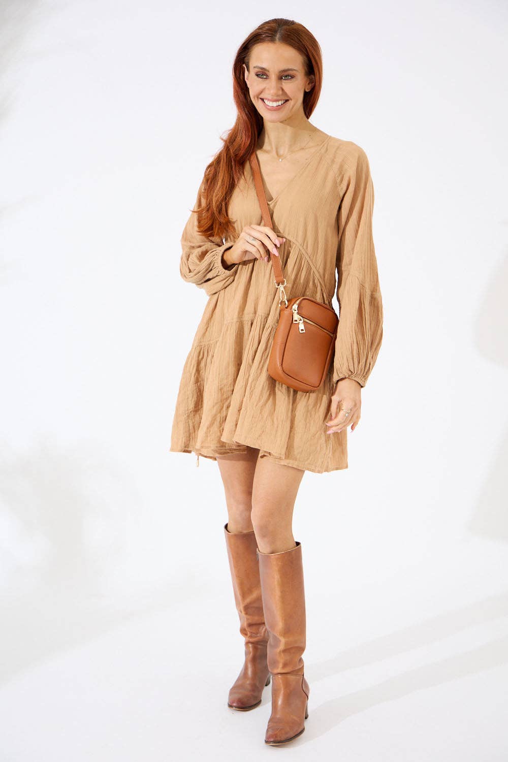 Nakoa The Label - Vegan PU Leather Key West Phone Bag - Tan
