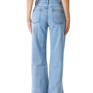 Seam Front Patch Pocket Jean - Light Blue