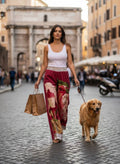 Take me to Italy - Wine Red Silk Pants