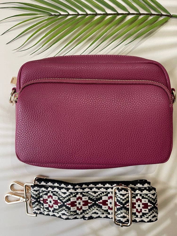 Nakoa The Label - Vegan PU Leather California Crossbody - Berry
