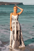 The Shirred Linen Maxi Dress