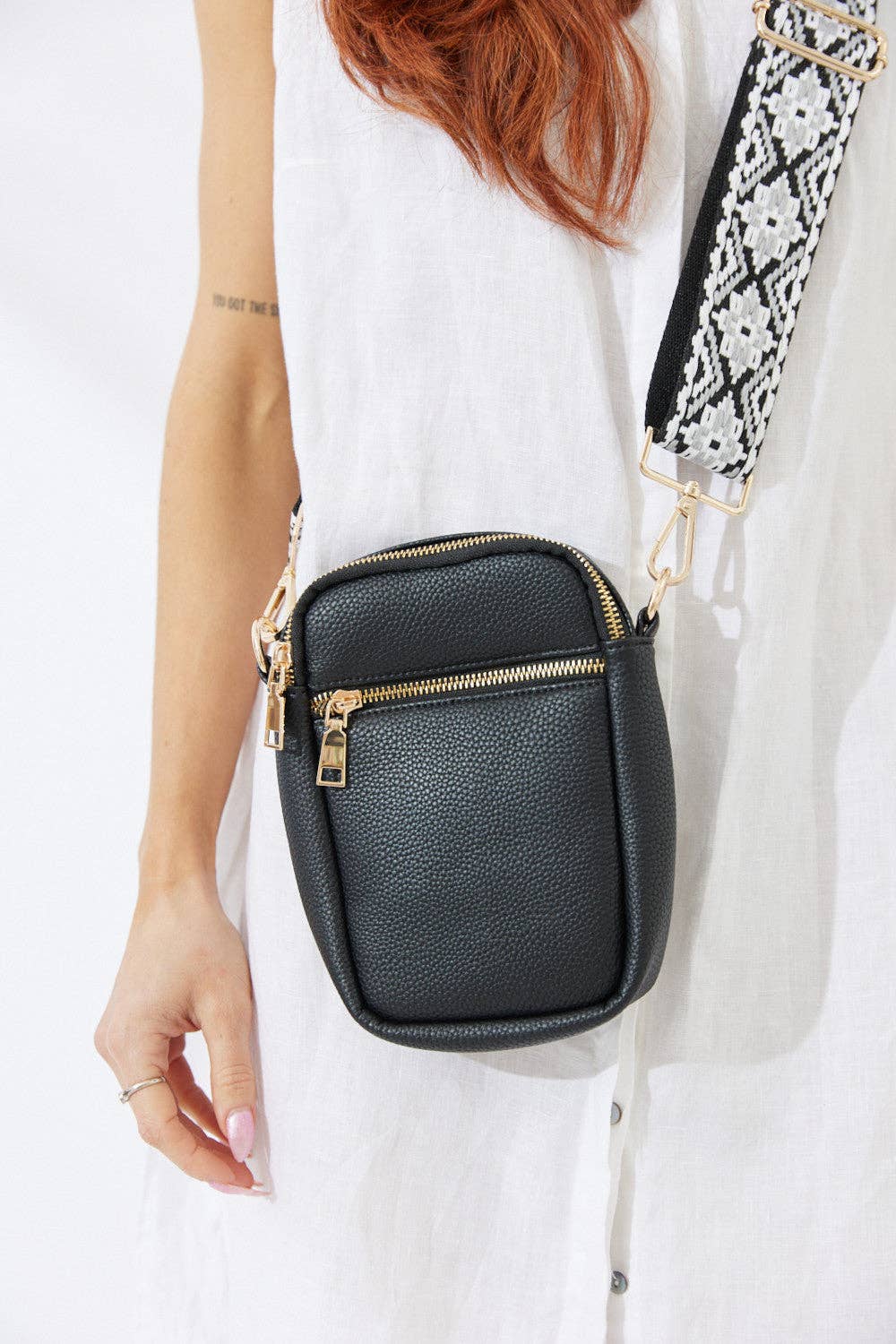 Nakoa The Label - Vegan PU Leather Palm Springs Phone Bag - Black