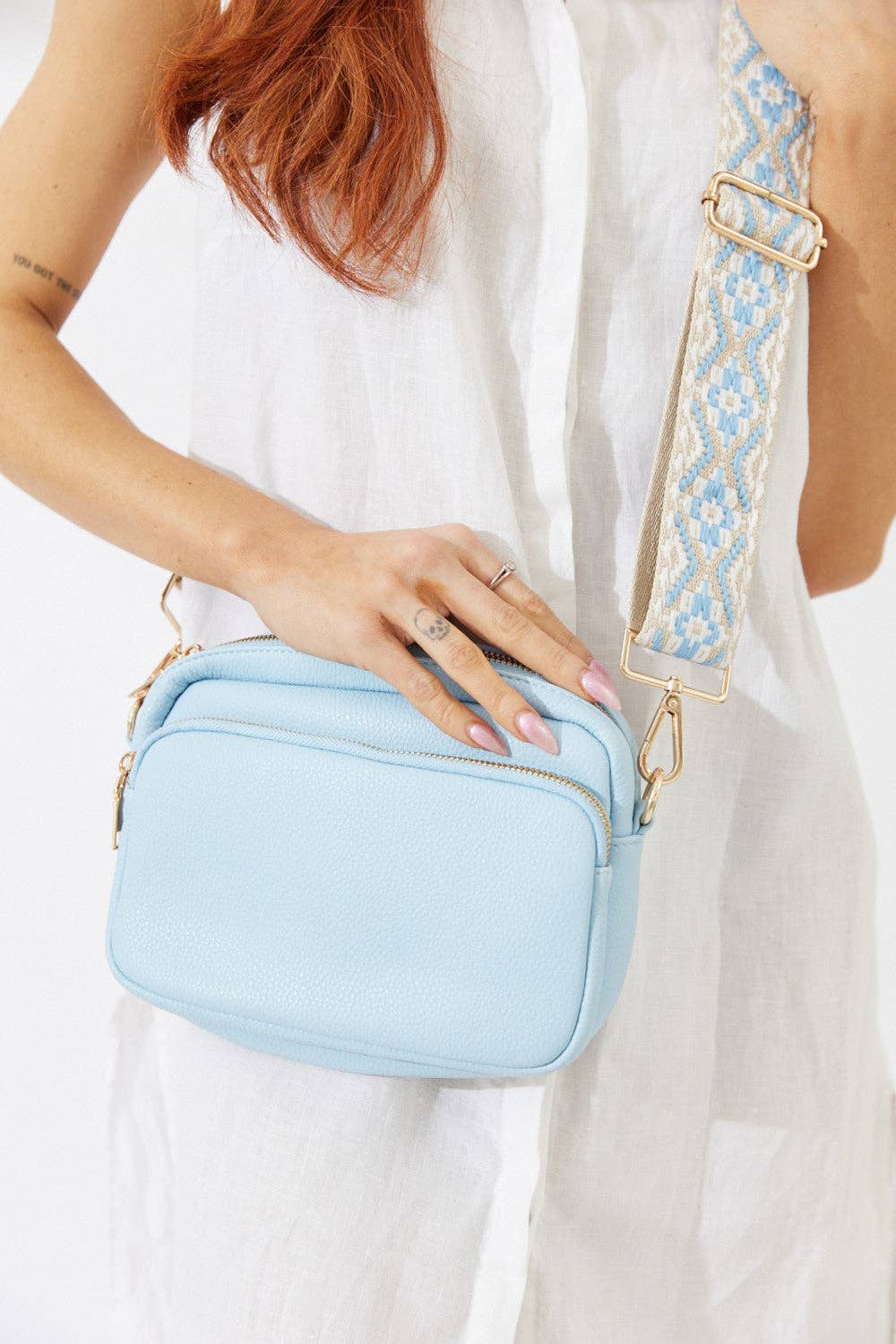 Nakoa The Label - Vegan PU Leather California Crossbody - Light Blue