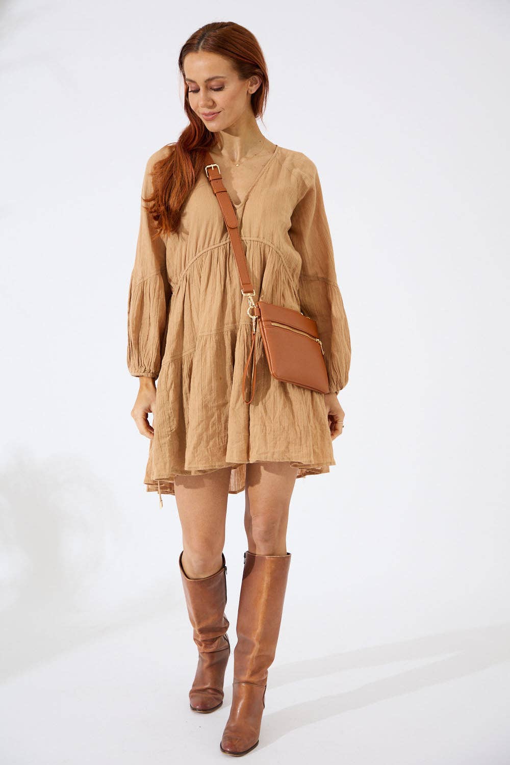 Nakoa The Label - Vegan PU Leather Arizona Crossbody - Tan