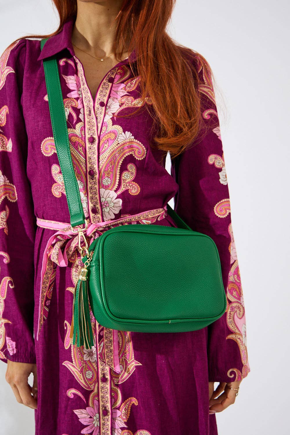 Nakoa The Label - Vegan PU Leather Sandy Springs Crossbody - Emerald Green