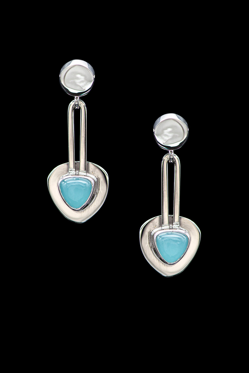 Earrings Blue Chalcedony 6263