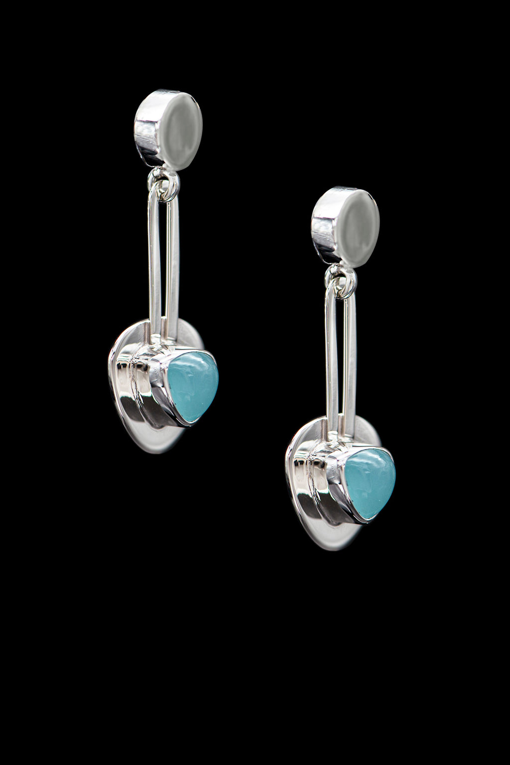 Earrings Blue Chalcedony 6263