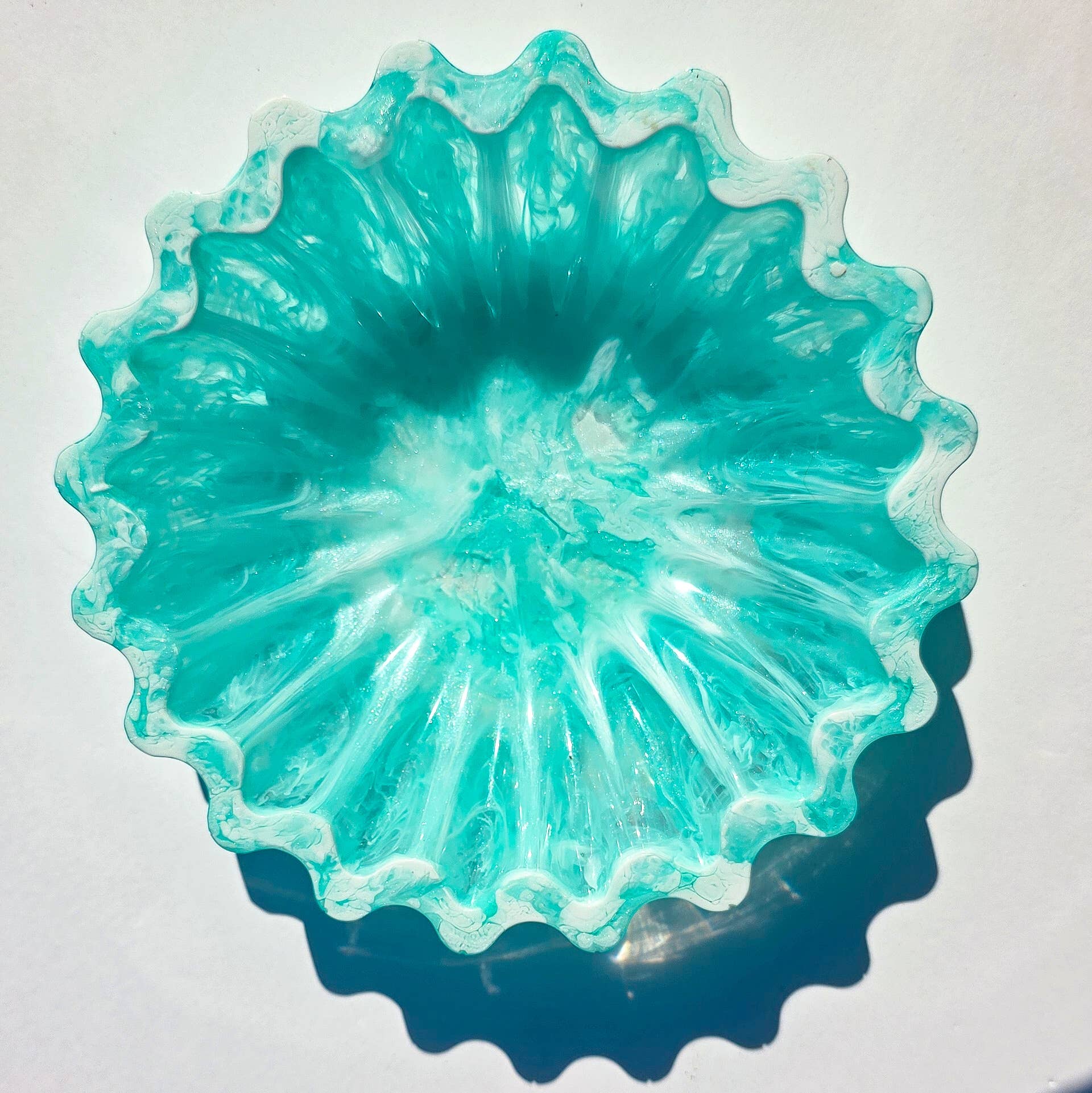 Emiley Rose Art - Coastal Blue Ruffle Bowl