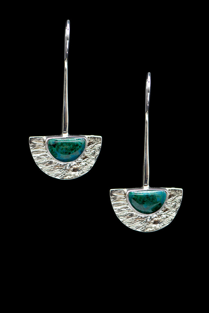 Earrings Chrysocolla 6491