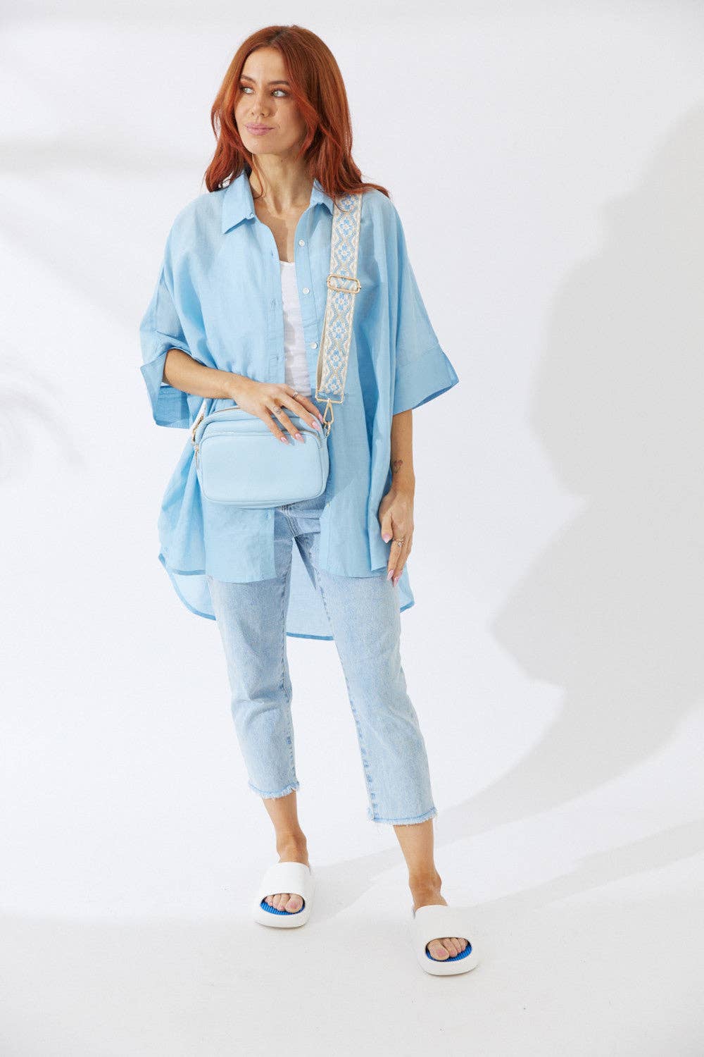 Nakoa The Label - Vegan PU Leather California Crossbody - Light Blue