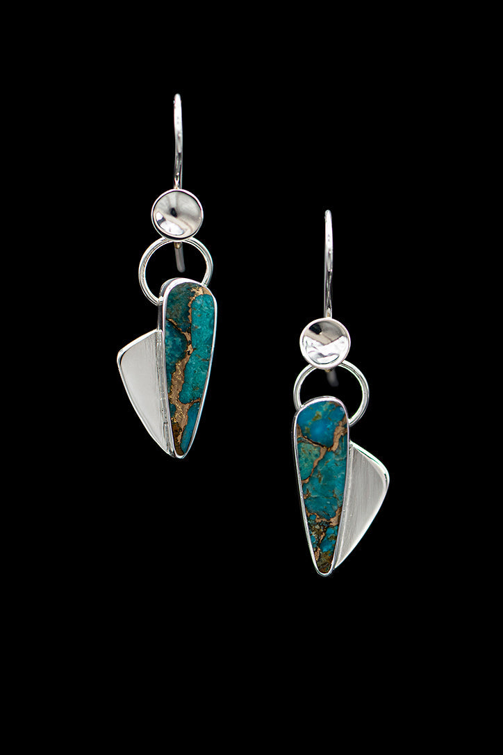 Earrings Turquoise Bronze 6638