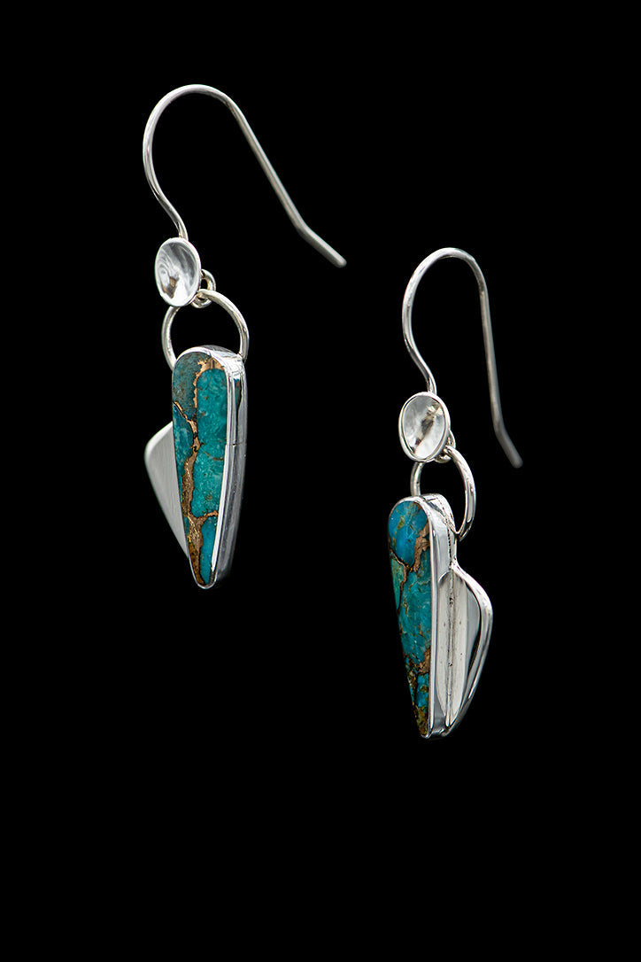 Earrings Turquoise Bronze 6638