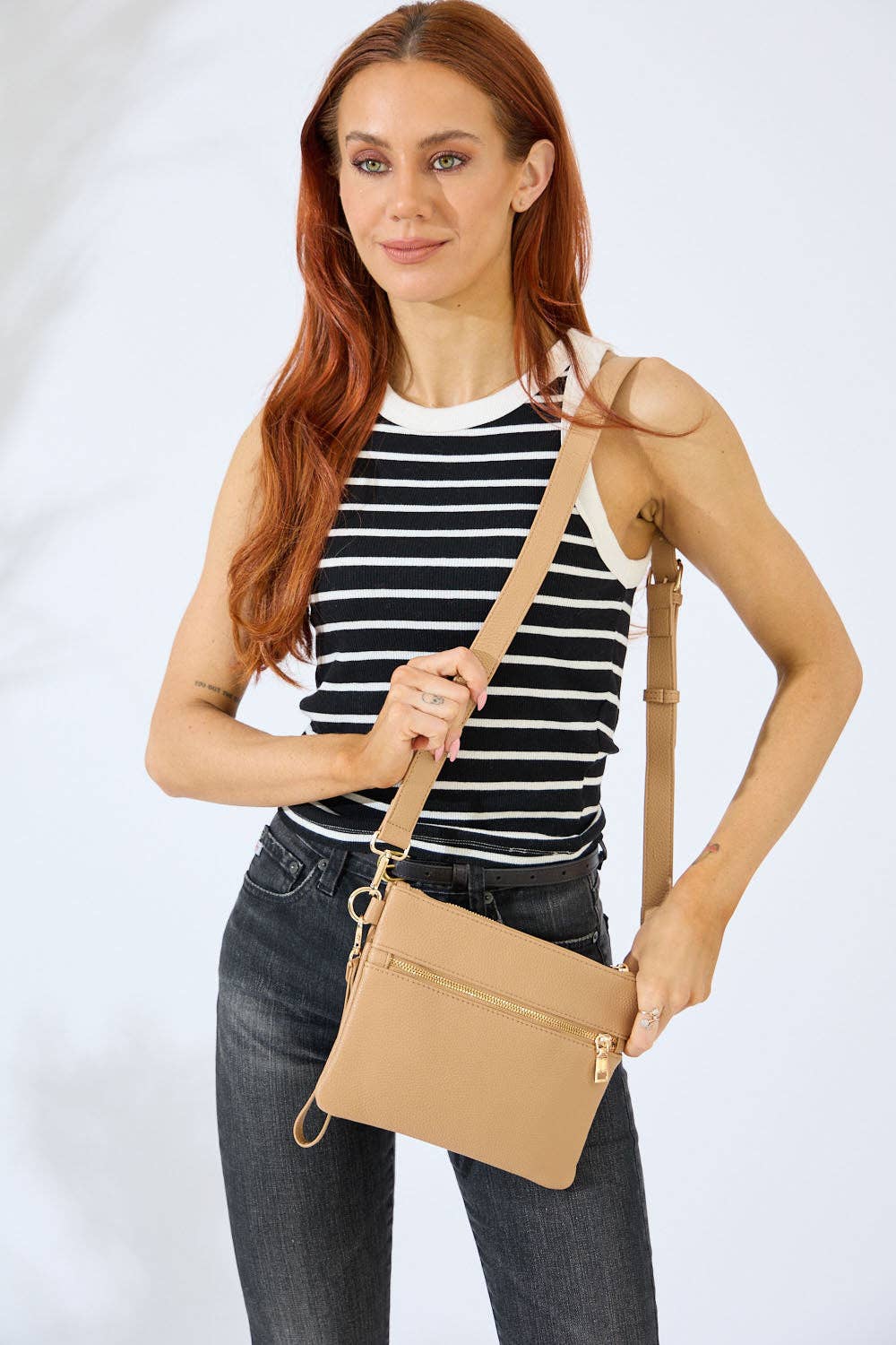 Nakoa The Label - Vegan PU Leather Arizona Crossbody - Beige