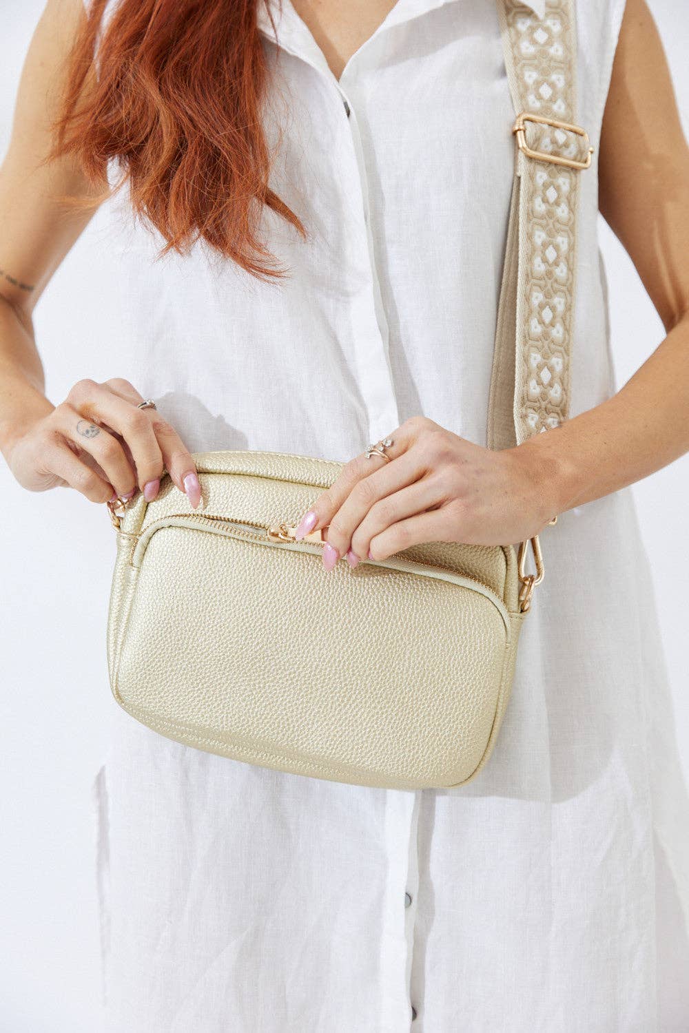 Nakoa The Label - Vegan PU Leather California Crossbody - Gold