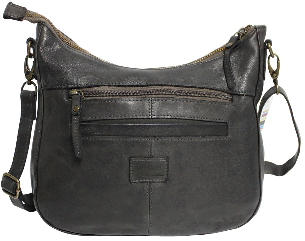 hide & chic - Leather Shoulder Bag with Adjustable Shoulder Strap.