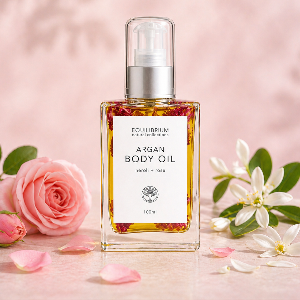 Equilibrium Natural Collections - ARGAN BODY OIL ROSE + NEROLI 100ML