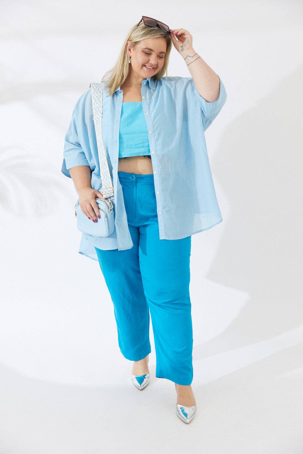 Nakoa The Label - Vegan PU Leather California Crossbody - Light Blue