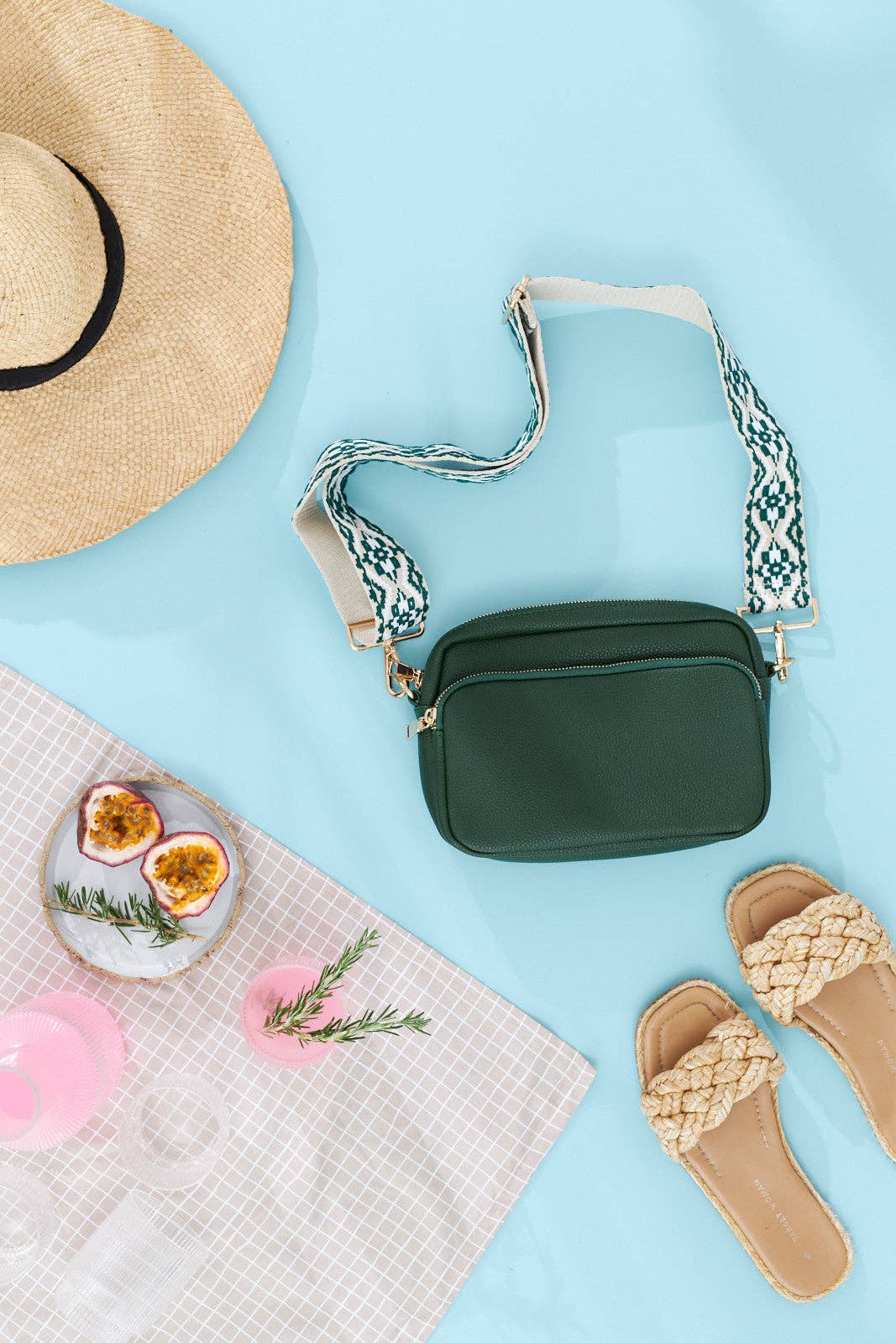 Nakoa The Label - Vegan PU Leather California Crossbody - Jungle Green