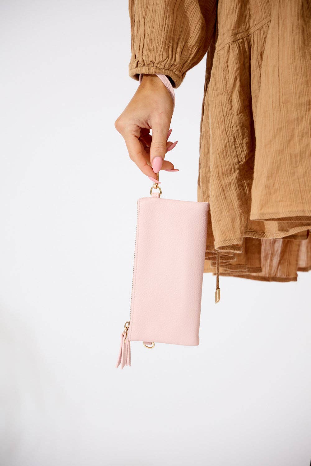 Nakoa The Label - Vegan PU Leather New Haven Crossbody Wallet - Light Pink