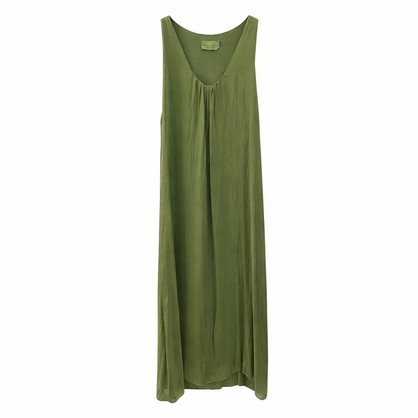 VeraMay - 6796 Tartaruga Italian Made & Designed Silk Maxi Dress - S/m
