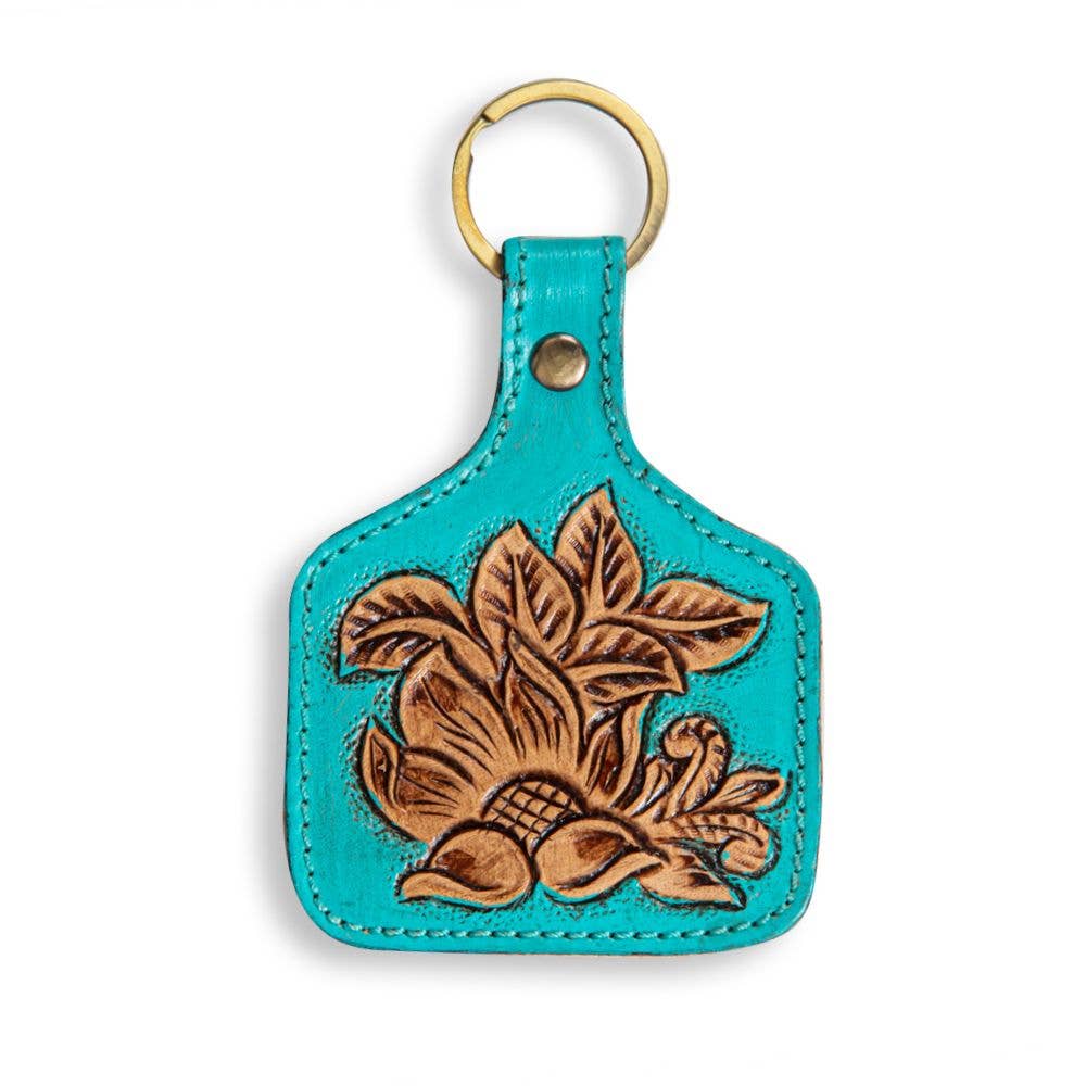 Myra Bag - Sprouting Vines Hand-Tooled Key Fob