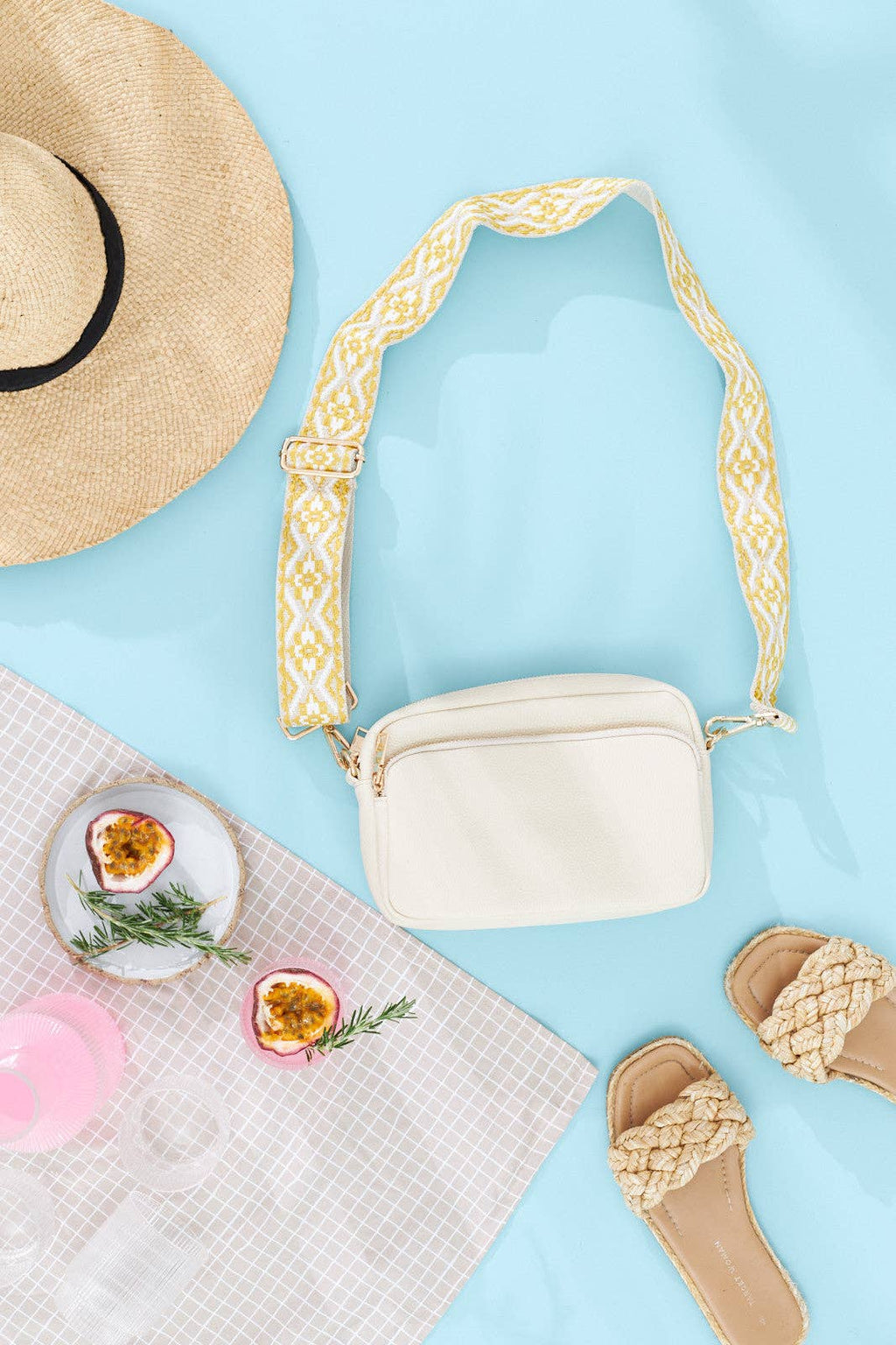 Nakoa The Label - Vegan PU Leather California Crossbody - Ivory
