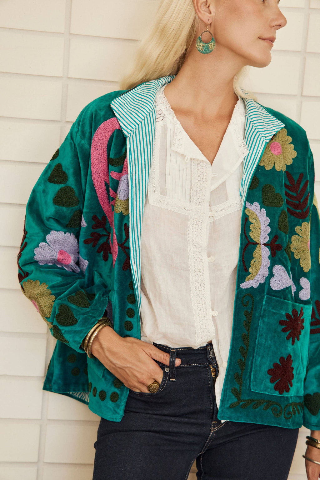 Naudic - Emerald Green Clubhouse Jacket - One size