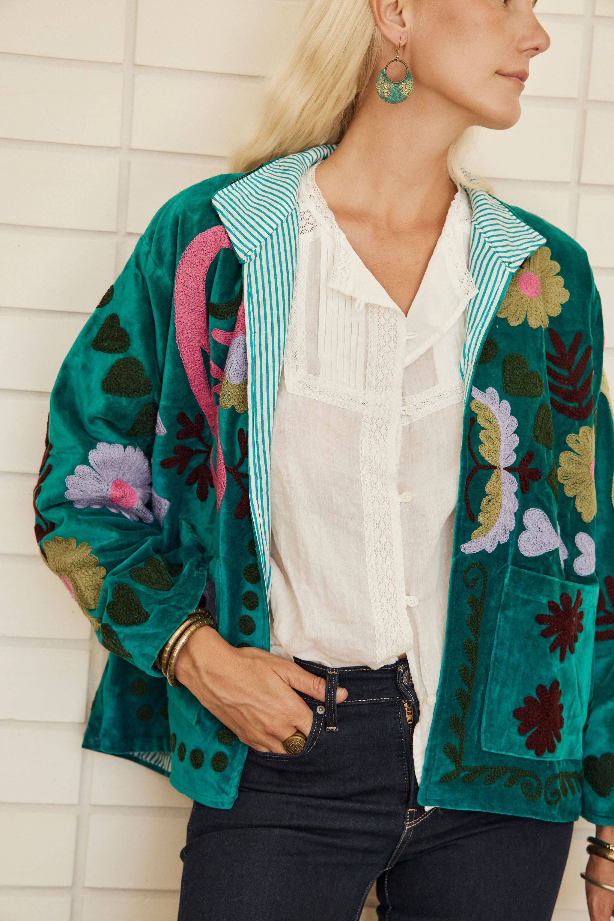 Naudic - Emerald Green Clubhouse Jacket - One size