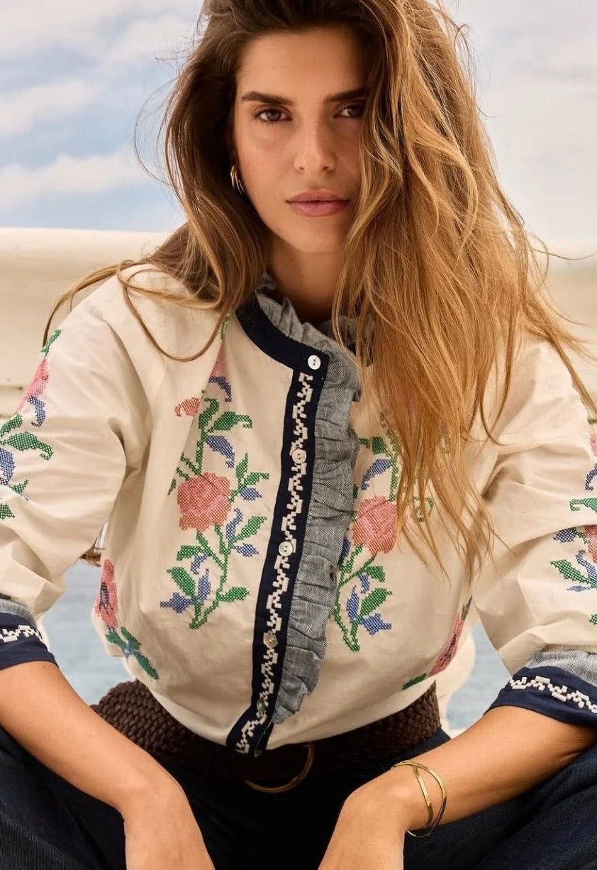 LARA FRILL TOP CREAM