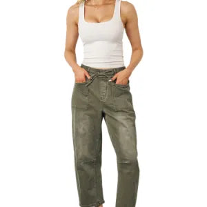 Barrel Jeans - Khaki