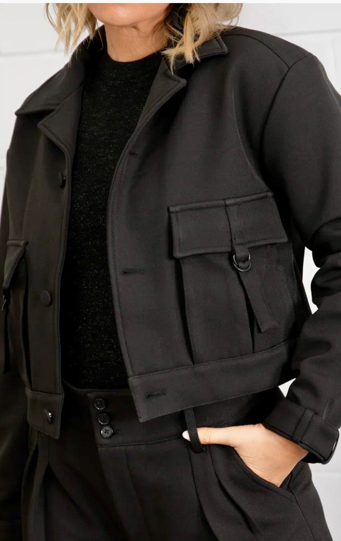 Axel Combat Jacket - Black / Army
