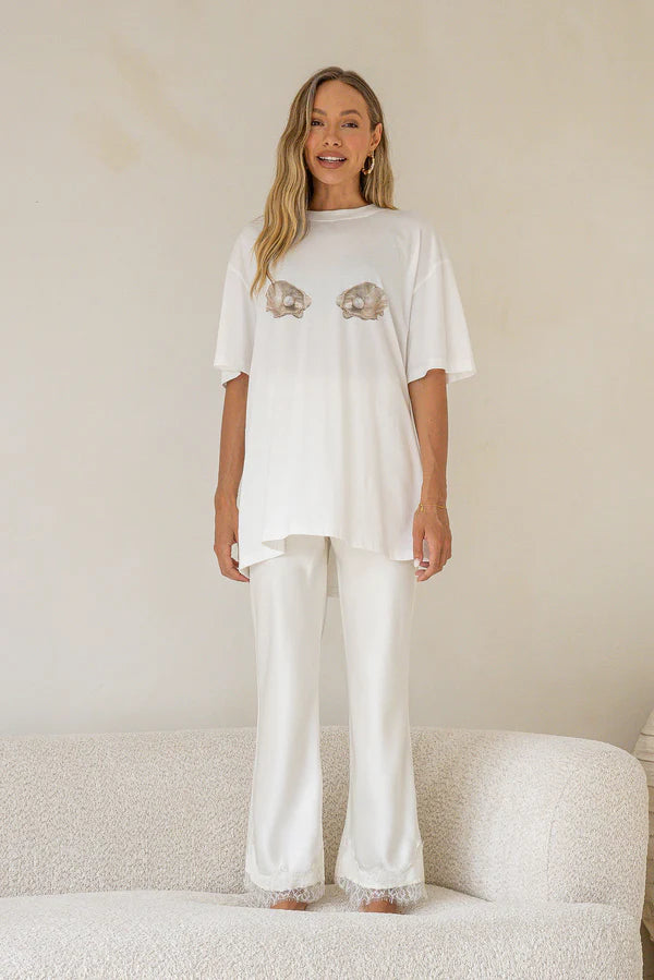 Oyster Atelier Tee - Peach & Parla