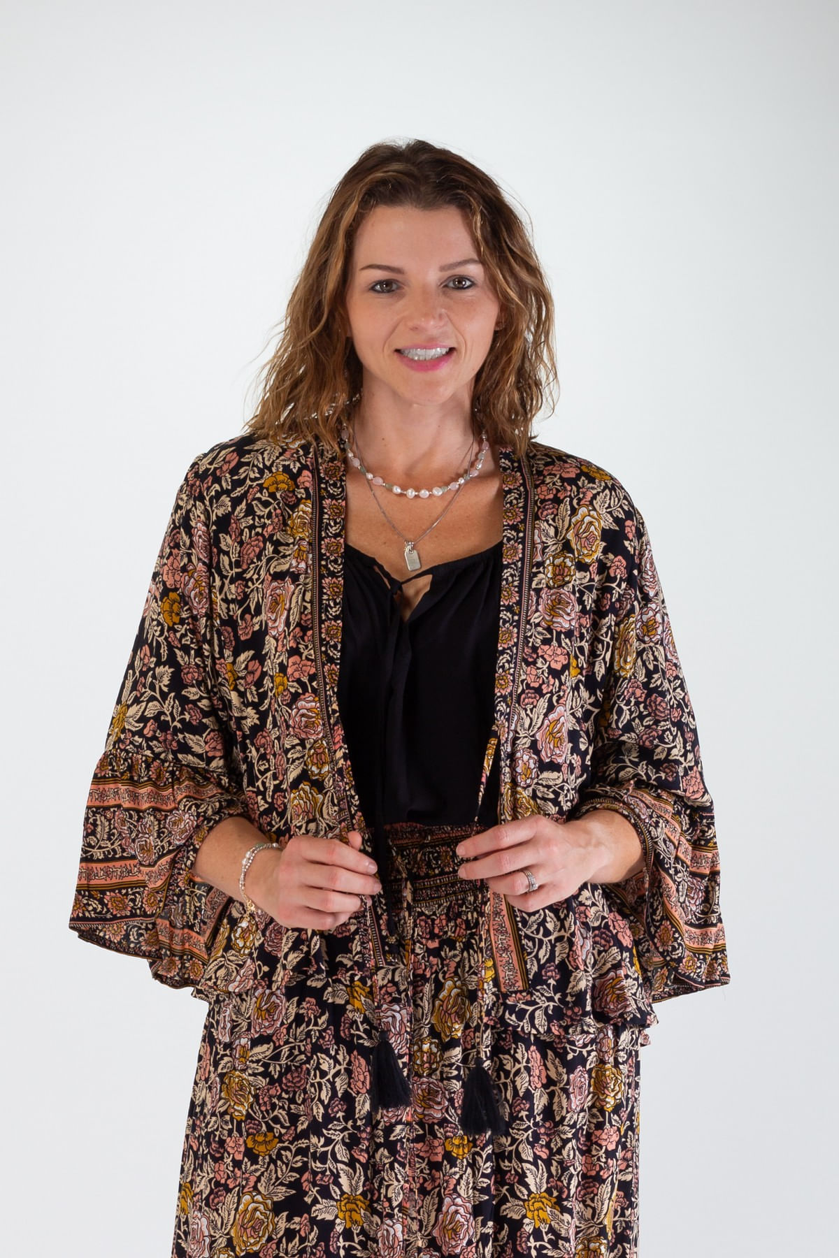 FREYA RUFFLED JACKET DESERT ROSE