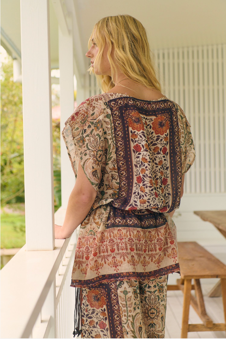 Fleetwood Dawn Cap Sleeve Tunic Blouse