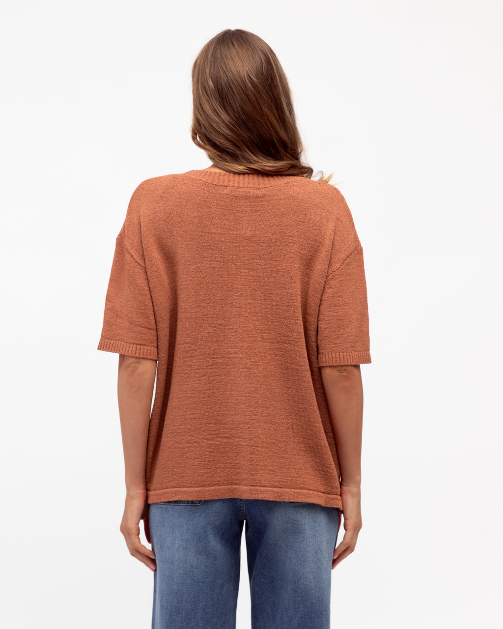 Relaxed Knit Top - Peach