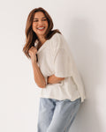 Relaxed Knit Top - White