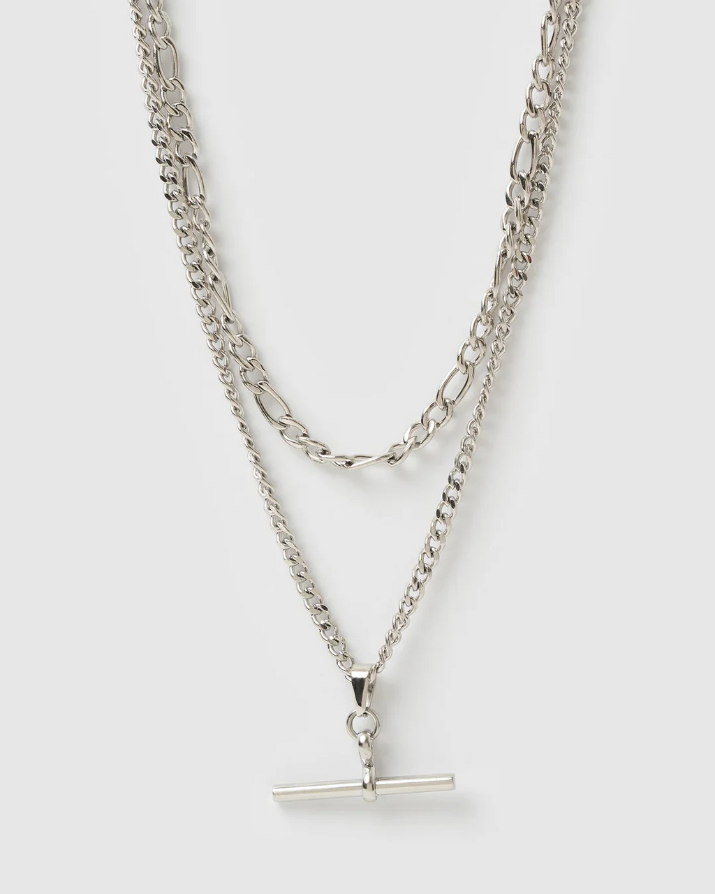 Marcella Double Stack Silver Necklace