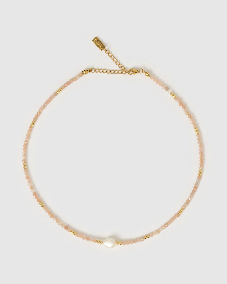 Mila Gemstone and Pearl Choker